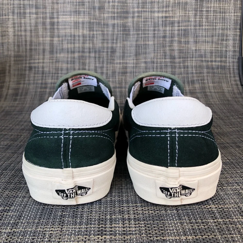 Vans Green and White Slip-On Sneakers - Picture 4 of 13